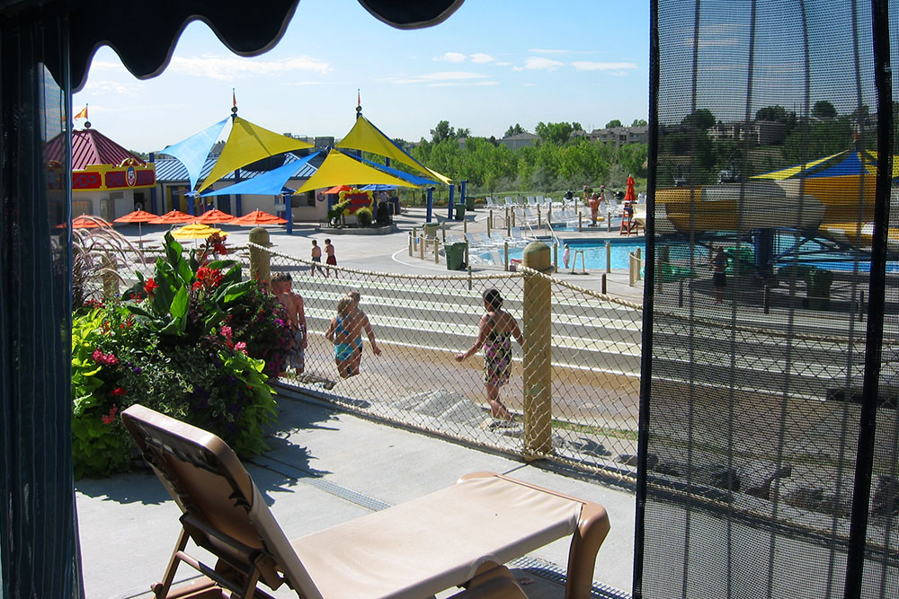 View of the Big Top area from a cabana