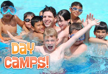 Day Camps, group of kids playing in the water