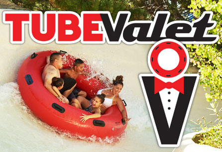 Tube Valet Attractions, Family sliding on a big water tube