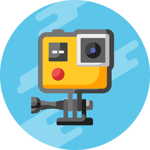 Sport camera icon, go pro camera icon