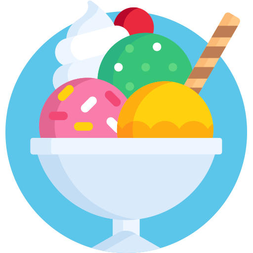 Ice cream, Sundae, Icon