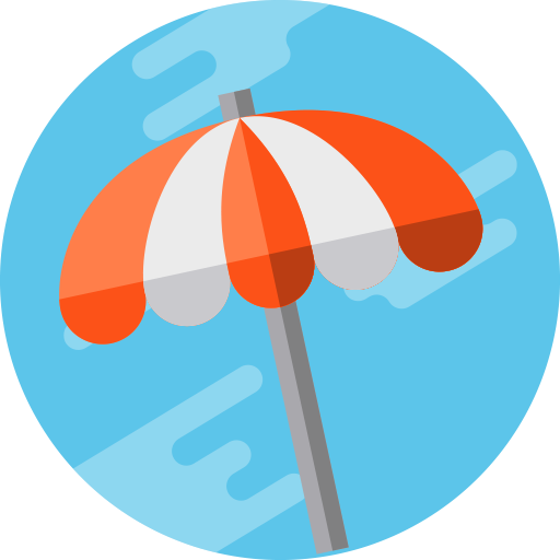 Sun umbrella icon